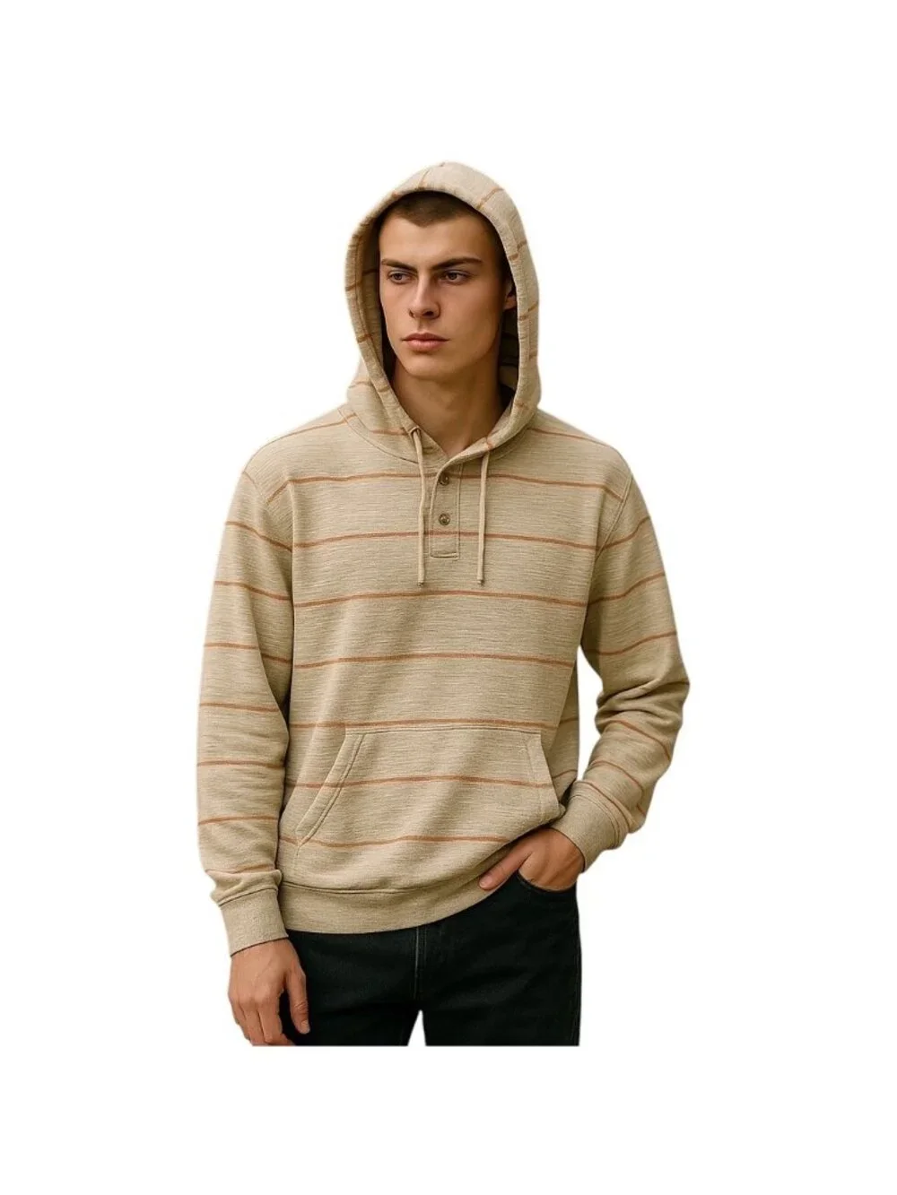 O’Neill Mens Baja Pullover Sweater Beige Size S Beach Coastal Casual Summer